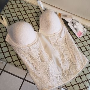 Maidenform corset white lace